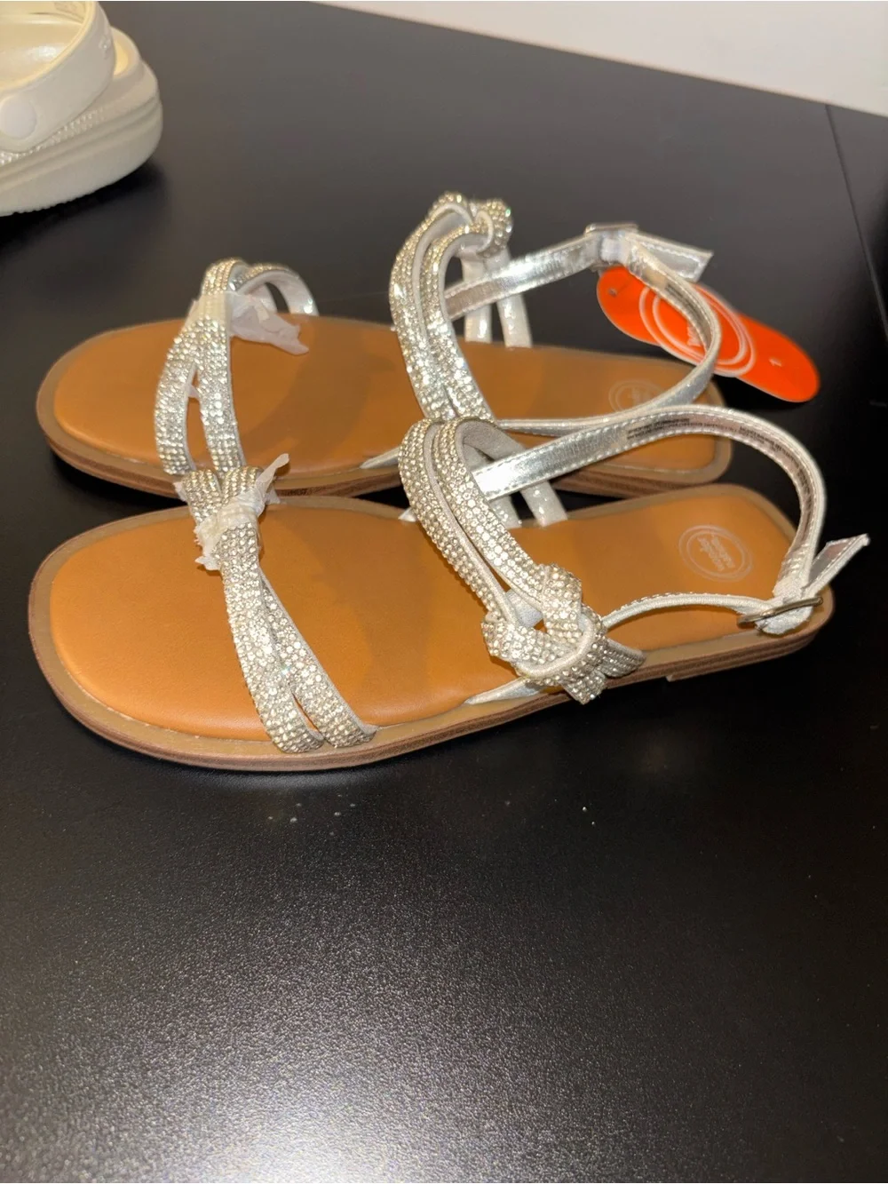 Girls' Shimmering Ivory Sandal & Metallic Ivory Clog Set